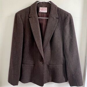 Vintage Pendleton chocolate brown wool blazer